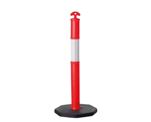Brady T Top Temporary Bollard with Reflective Bands and Base — view 2
