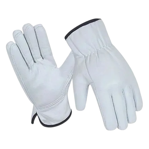JNM2054 Heavy Duty Double Palm Driving Safety Leather Work Gloves — view 2