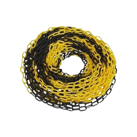 Yellow & Black Traffic Warning Plastic Chain — view 2