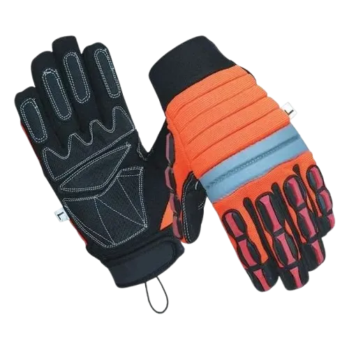 JNM1023 Impact Resistant Mechanical Hazard Safety Leather Work Gloves