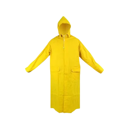 PVC Washable Water Proof Heavy Duty Yellow Raincoat