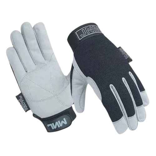 JNM1031 Slip & Impact Resistant Mechanical Hazard Safety Leather Work Gloves