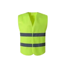 Reflective Safety Vest Green Polyester 60GSM with Double Grey Tape