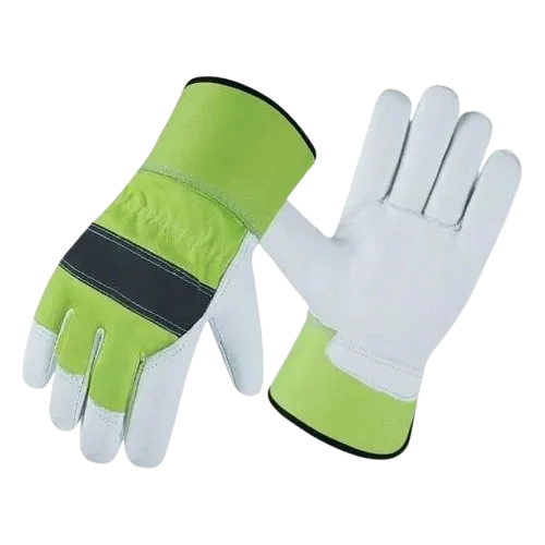 JNM2020 Fluorescent Premium Canadian Rigger Industrial Safety Leather Work Gloves
