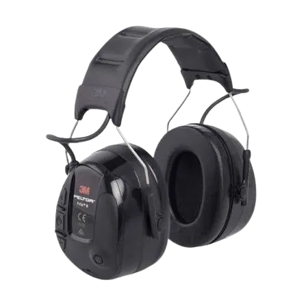 3M Peltor ProTac III Level Dependent Earmuffs With Black Headset Headband