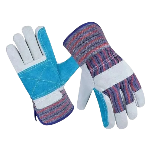 JNM2015 Heavy Duty Double Palm Canadian Rigger Industrial Safety Leather Work Gloves — view 2