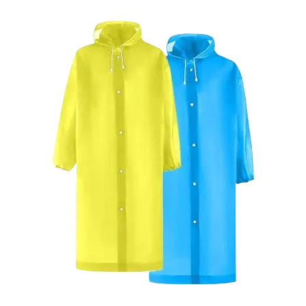 Eva Plastic Waterproof Adult Wear Raincoat