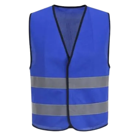 Reflective 120GSM Polyester Blue Safety Vest