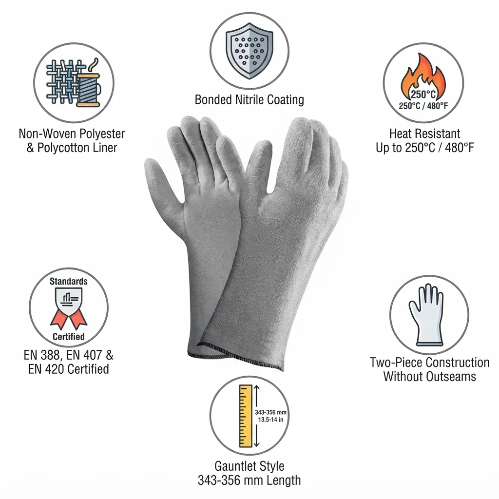 Ansell ActivArmr 42-474 Cut & Heat Resistant Gloves