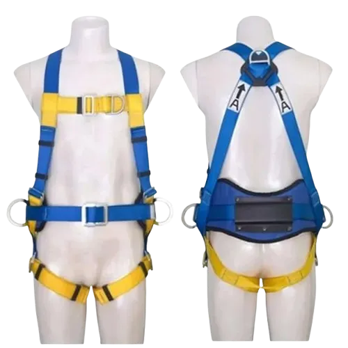 Protecta First 4D Ring Fall Arrest Work Positioning and Climbing With Shock Absorbing Double Lanyard Full Body Safety Harness