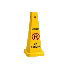 No Parking Safety Cone 4 Side Visibility and Stable Square Base with Sign Board — view 2
