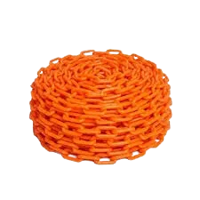Orange Traffic Warning Plastic Chain — view 2