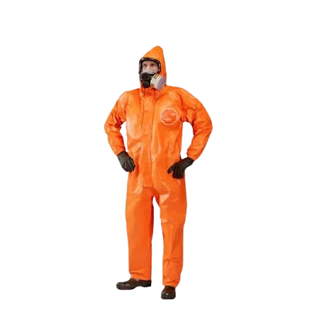 DuPont Tychem 6000 FR 34mils Open Ankles Tear Resistance Orange Chemical Safety Coverall