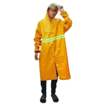 High Quality GG415 PVC Polyester Waterproof Hood Cap with Reflective Strip Rain Coat