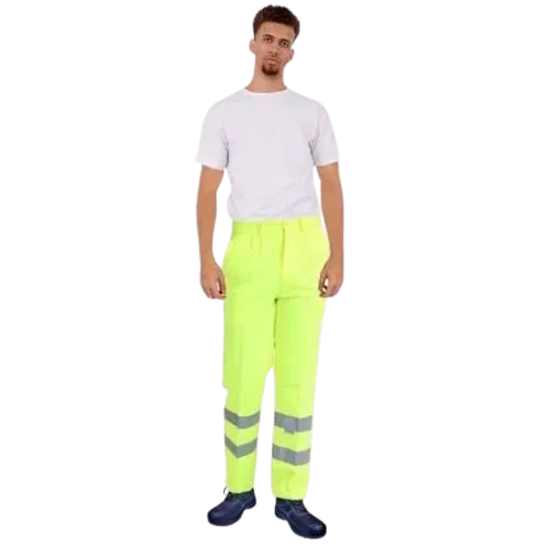 Prime Captain HVF3102 Polycotton High Visibility Reflective Tape Fluorescent Trouser