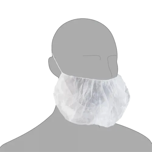 Disposable White Non Woven Beard Mask Hygienic Protective Beard Cover
