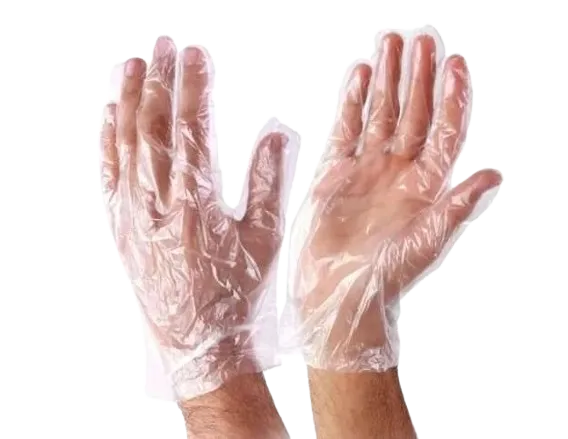 Disposable High Density Polyethylene HDPE Clear Plastic Gloves