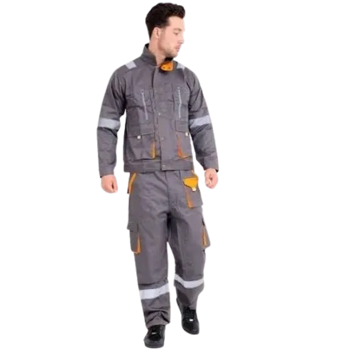 Prime Captain EUPS Fabric 240 GSM European Elegance Safety Coverall With White Reflective Cloth