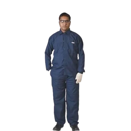 Breathable Cotton Blue Shirt With Trouser Work Safety Mechanic Uniform Coveralls