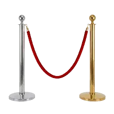 VIP Queue Poles Barrier Stanchion With Red Velvet Rope for Crowd Control