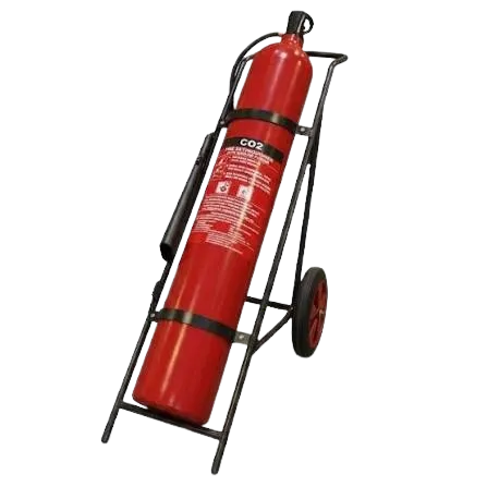 50 Kg Carbon Dioxide CO2 Fire Extinguisher With Wheeled Trolley