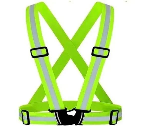 SVB56 Reflective Polyester Adjustable Cross Safety Belt High Visibility Safety Harness in Multi Colour — view 2
