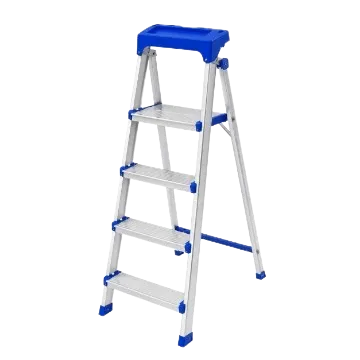 Light weight MG Aluminum Fiber Top Step Ladder with Platform Anti Slip Folding A Type Household Ladder