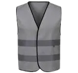 Reflective 120GSM Polyester Grey Safety Vest