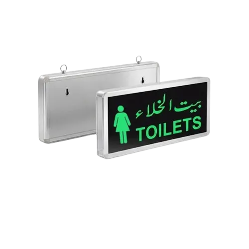 Single Side Green LED Toilet Indicator Light for Female Toilet with Rechargeable Battery Backup
