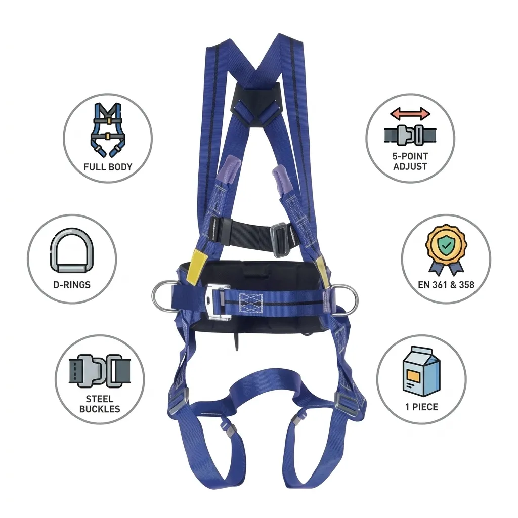 Honeywell 1011894 Titan 3D Full Body Safety Harness for Fall Arrest and Work Positioning — view 2