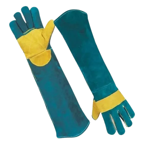 JNM3018 Long Cuff Heat Resistant Industrial Leather Welding Gloves