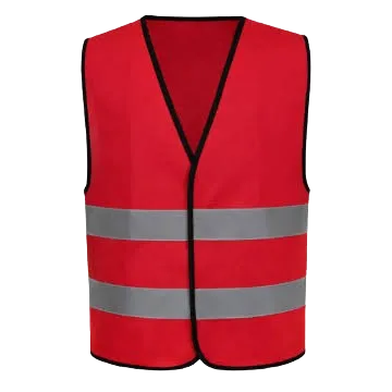 Reflective 120GSM Polyester Red Safety Vest