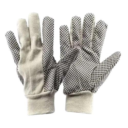 Safeyear FL5519A PVC Drill Polka Dotted Cotton Work Gloves