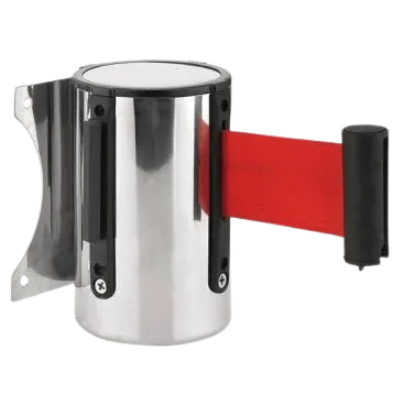 CCB01 Black Wall Mounted Retractable Crowd Control Barrier Belt