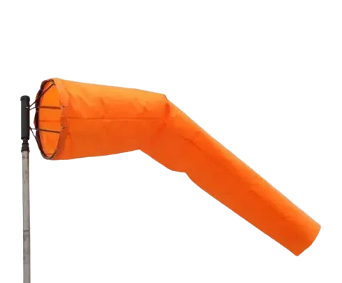 Orange Fluorescent Wind Direction Polyester Aviation Wind Sock
