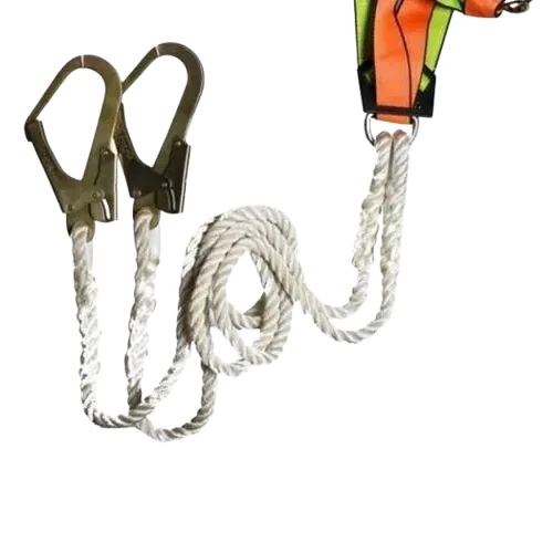Double Polyamide Safety Lanyard with Scaffold Hooks