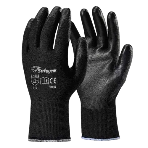 Safeyear ZHXPU225B ESD Anti Static PU Coated Polyester General Purpose Safety Gloves