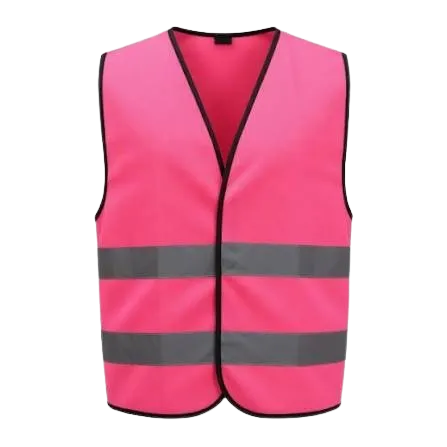 Reflective 120GSM Polyester Pink Safety Vest