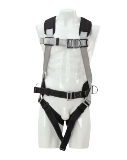 Safety 53 HS 5225 4D Ring Full Body Safety Harness with Shock Absorbing Double Lanyard for Fall Arrest, Work Positioning and Climbing