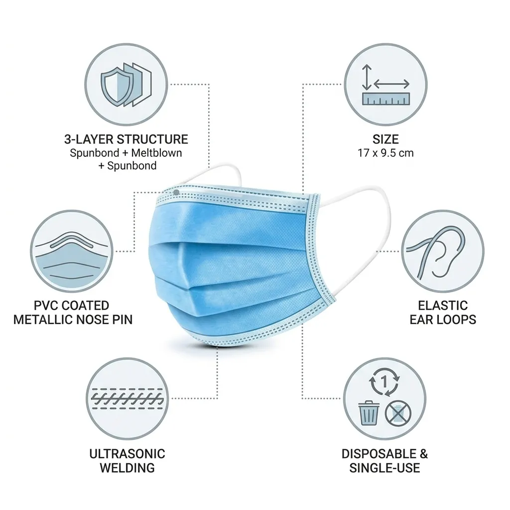 Hisaar Meltblown Surgical Face Mask