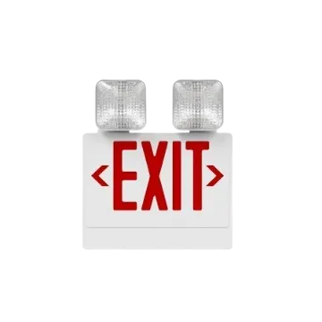 Red Color LED Combination Emergency Exit Light with Beam Light UL Listed Rechargeable Battery Backup