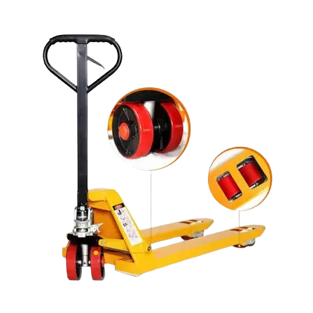 Sunrise AC20 Alloy Steel Rubber Covered Handle Polyurethane Wheel 3 Ton Hand Pallet Truck