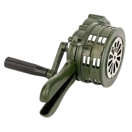 Hand Crank Siren Horn Manual Aluminum Alloy Emergency Warning Siren