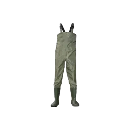 Wader PVC Waterproof Green Fishing Suit Pants With Boots