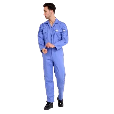 F1022 Flame Resistant Cotton Coveralls Breathable Pre Shrunk Workwear for Mechanics and Industrial Safety