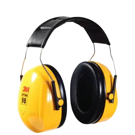 3M PELTOR Optime 98 H9A Overhead Yellow Safety Earmuff