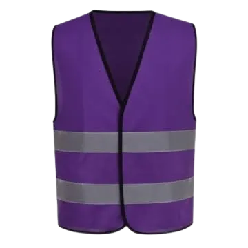 Reflective 120GSM Polyester Purple Safety Vest