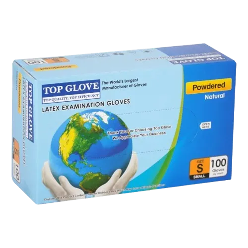 Latex Examination Powdered Surgical Disposable Gloves — view 3