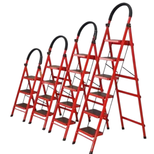 High Quality Carbon Steel Folding Step Ladder with Anti-Slip Rubber Pads — view 2