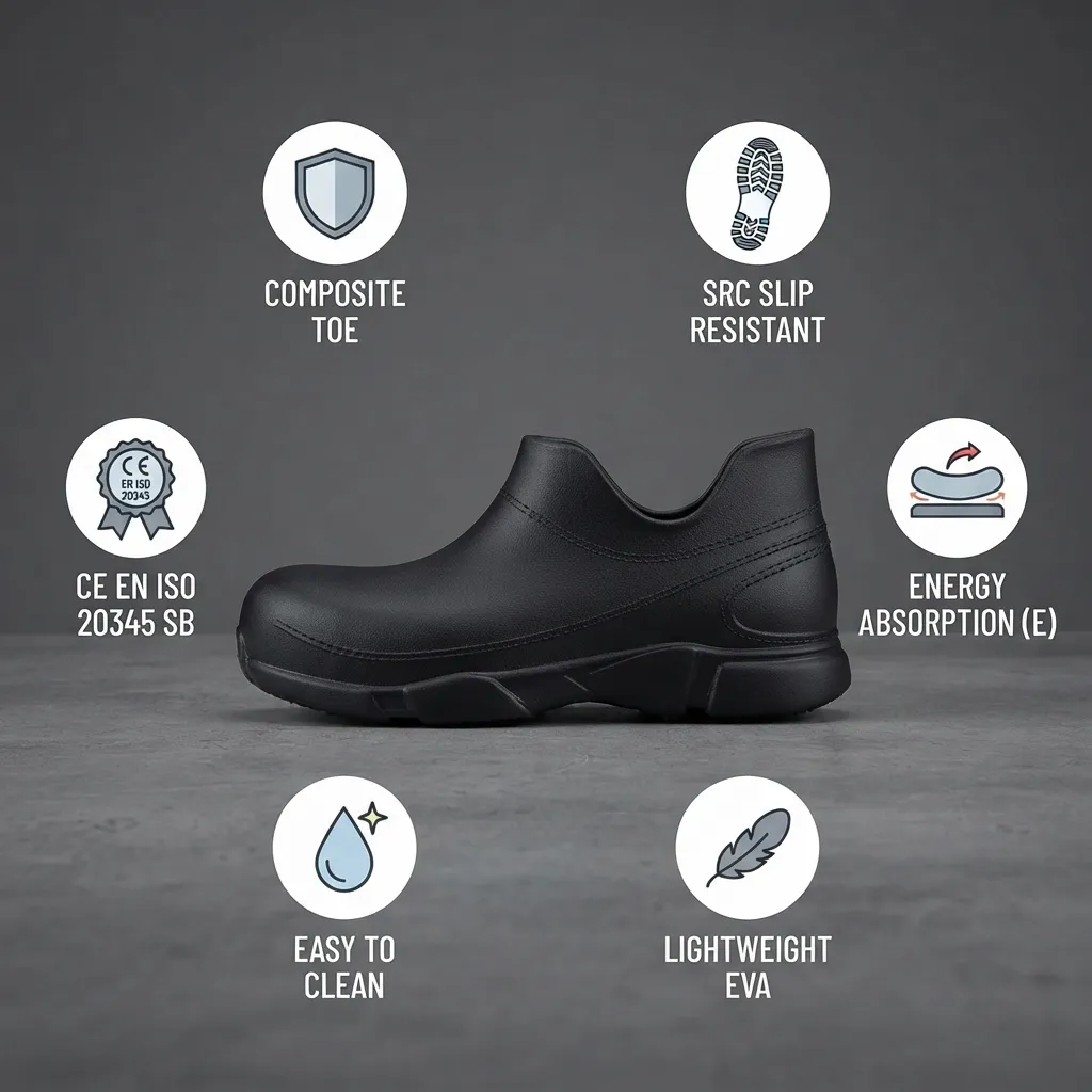 Safety Jogger SafetyClog SB SRC Lightweight Safety Shoes